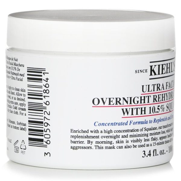 Kiehl's Ultra Facial Overnight Rehydrating Mask With 10.5% Squalane - Image 3